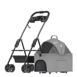 Cat Pram with Detachable Carrier - Linen gray