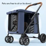 Large Cat Stroller, Foldable Large Space Cat Stroller