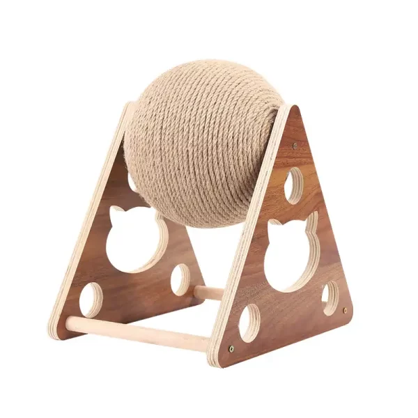 Wooden Sisal Cat Scratching Ball