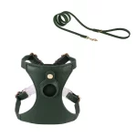 Airtag Cat Collar Airtag Holder Harness Leash for Pets - Green