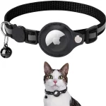 Airtag Cat Collar Cat Tracking Collar - Black