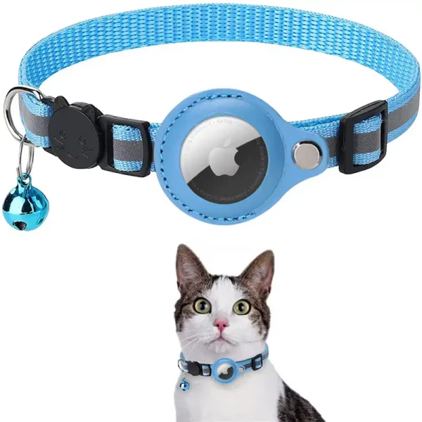 Airtag Cat Collar Cat Tracking Collar - Blue