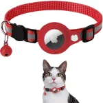 Airtag Cat Collar Cat Tracking Collar - Red