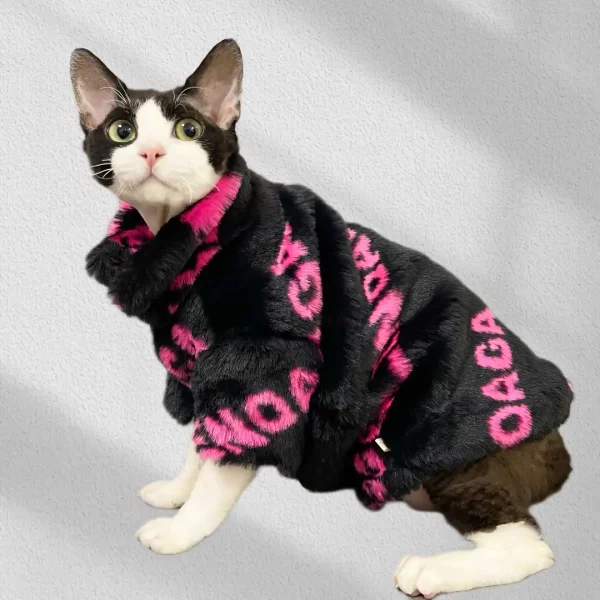 Balenciaga Fur Coat for Cats - Black