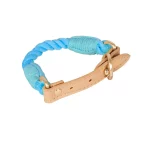Braided Cotton Rope Cat Collar Leash - Collar Blue