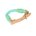 Braided Cotton Rope Cat Collar Leash - Collar Green