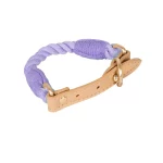 Braided Cotton Rope Cat Collar Leash - Collar Purple