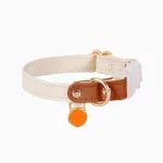 Buckle Cat Collar Customized Name Leather Collar for Cats - Brown