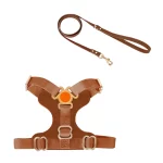 Cat Harness Leash Set Anti-breakaway Leash - Brown