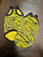 Cotton Sexy Bikinis Zebra Print Outfits for Sphynx - Tanktop