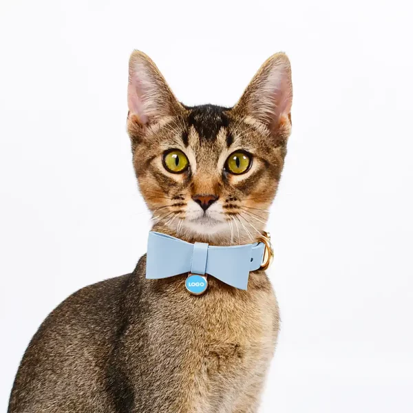 Cute Leather Bow Collar for Cats