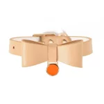 Cute Leather Bow Collar for Cats - Apricot