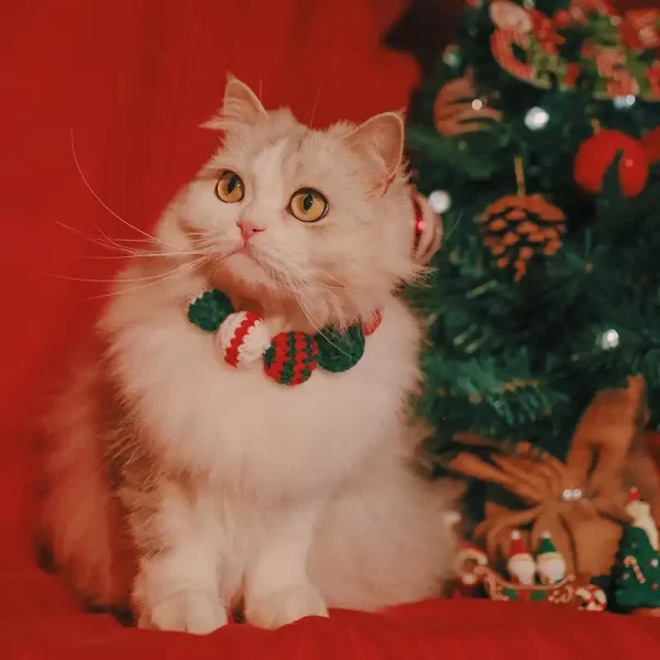 Cute Pet Christmas Ball Collar