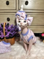 Cute Strawberry Bunny Lycra Tanktop for Cats