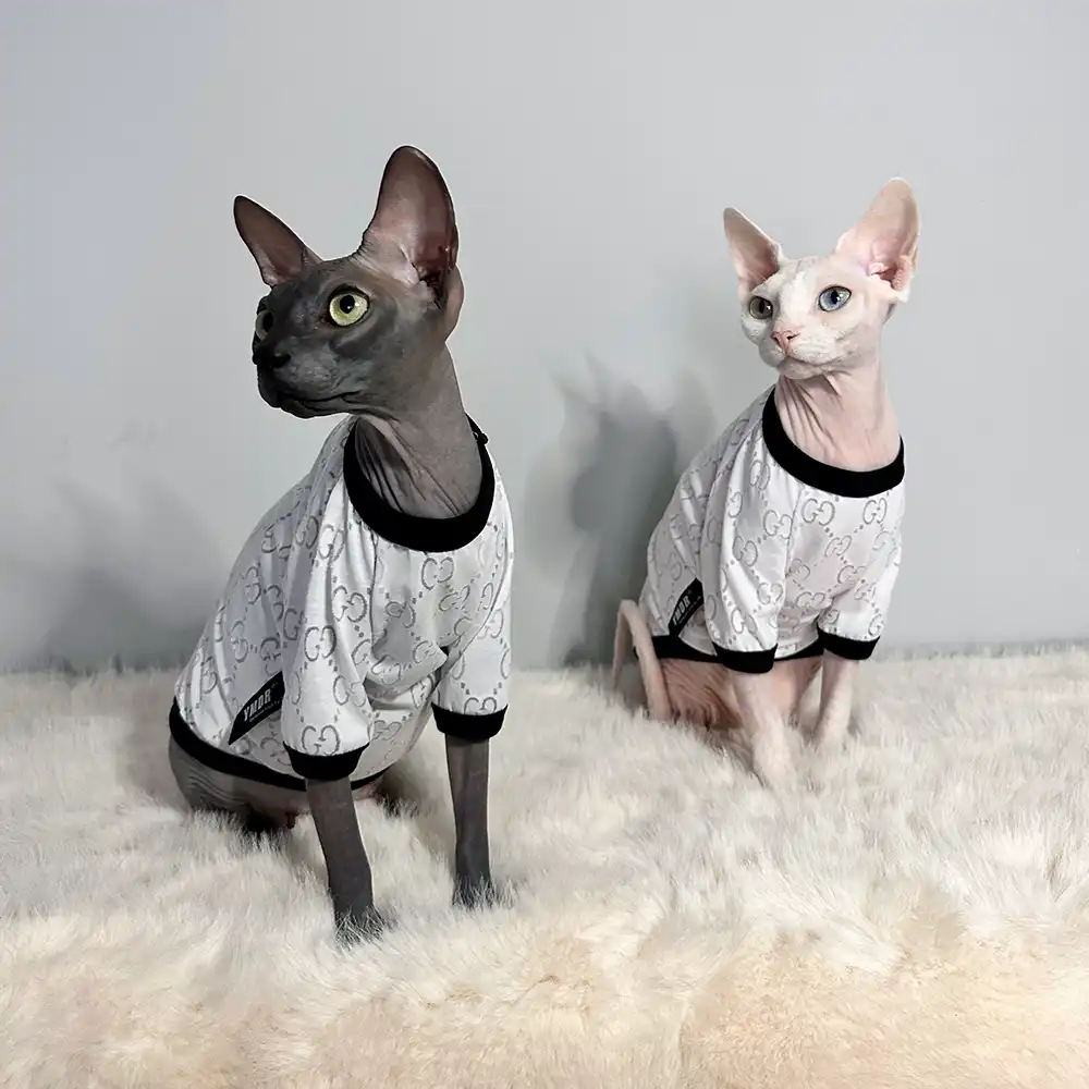 Designer Gucci Cotton Shirts for Sphynx · YESWARMG