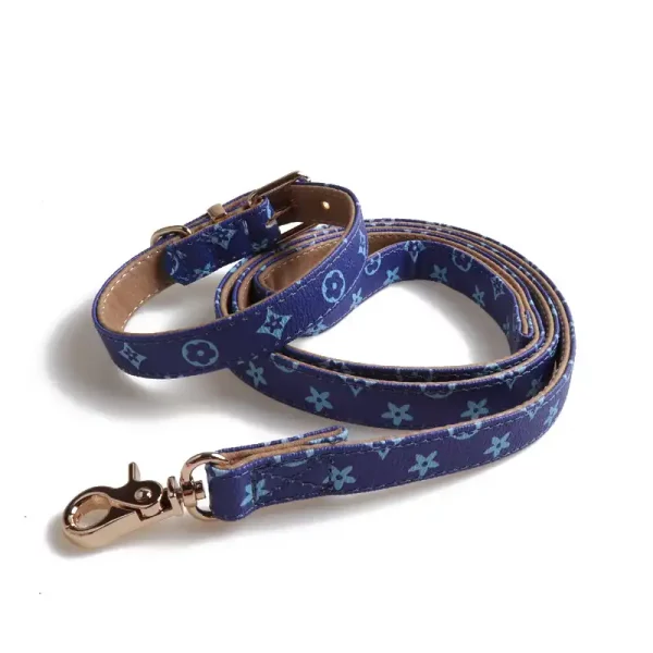 Designer Icon Print Collars Leash Set for Cats