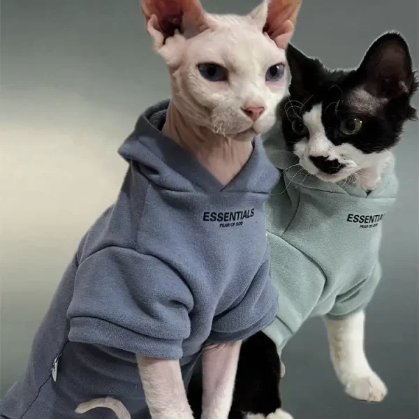 ESSENTIALS Pure Cotton Hoodies for Cats