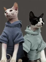 ESSENTIALS Pure Cotton Hoodies for Cats