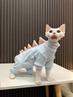 Four Legs Winter Dinosaur Costumes for Cats - Blue