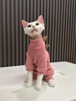 Four Legs Winter Dinosaur Costumes for Cats - Pink