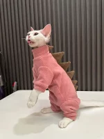 Four Legs Winter Dinosaur Costumes for Cats - Pink