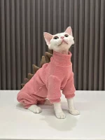 Four Legs Winter Dinosaur Costumes for Cats - Pink