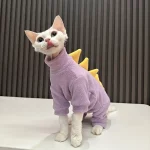 Four Legs Winter Dinosaur Costumes for Cats - Purple