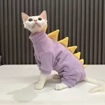 Four Legs Winter Dinosaur Costumes for Cats - Purple