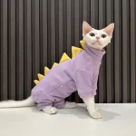 Four Legs Winter Dinosaur Costumes for Cats - Purple