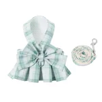 JK Plaid Dress Harness Leash for Cats - Green