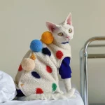 Lamb Velvet Polka Dot Coat for Cats
