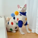 Lamb Velvet Polka Dot Coat for Cats