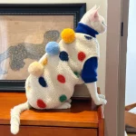 Lamb Velvet Polka Dot Coat for Cats