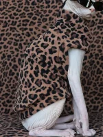 Leopard One-hole Clothes for Sphynx Cats