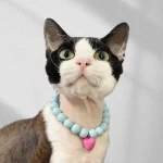 Love Pendant Necklace Cat Pet Accessories - Blue
