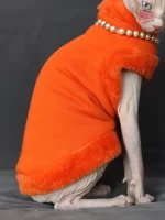 Orange Winter Thick Coats for Sphynx Cats