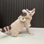 Raccoon Hand-Knitted Sweaters for Cats