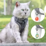 Reflective Breathable Cat Leash with Vest-style Harness