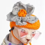 Retro One-arm Clothes for Sphynx - Knitted hat
