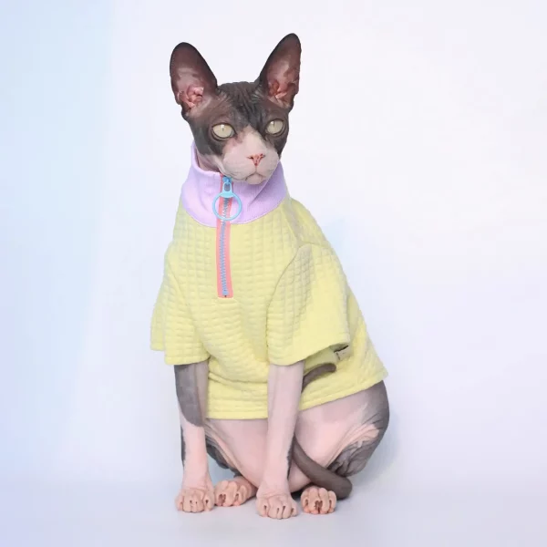 Soft Half Zip T-shirt for Cats