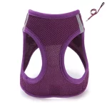 Soft Mesh Cat Harness Leash - Purple