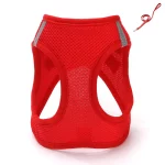 Soft Mesh Cat Harness Leash - Red