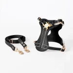 Soft PU Leather Cat Leash Harness Set