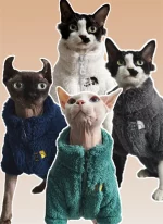 The Cat Face Lamb Velvets Coats for Cats