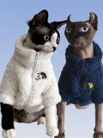 The Cat Face Lamb Velvets Coats for Cats