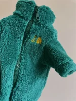 The Cat Face Lamb Velvets Coats for Cats - Lake green