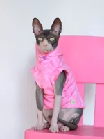 Tie-dye Sleeveless V-neck Hoodie for Cats