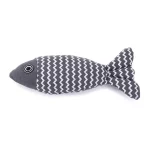 Cat Linen Fish Toy with Catnip - Grey