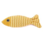 Cat Linen Fish Toy with Catnip - Yellow