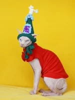 Christmas New Year One Arm Shirts for Sphynx Cats